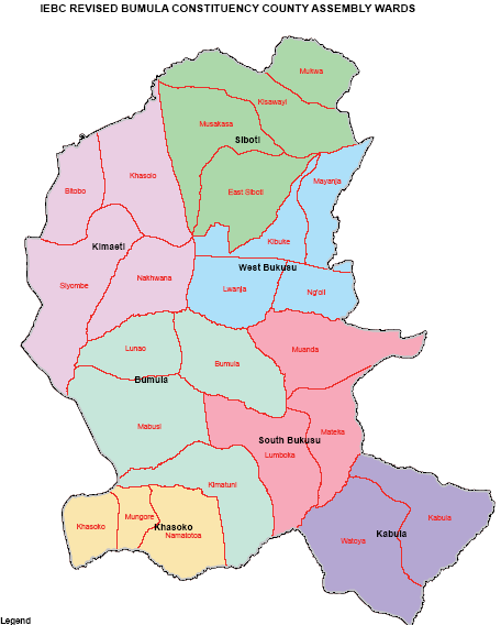 Bumula Constituency Map