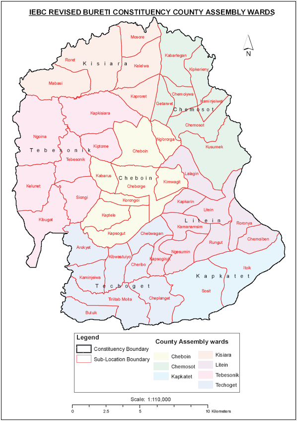 Bureti Constituency Map