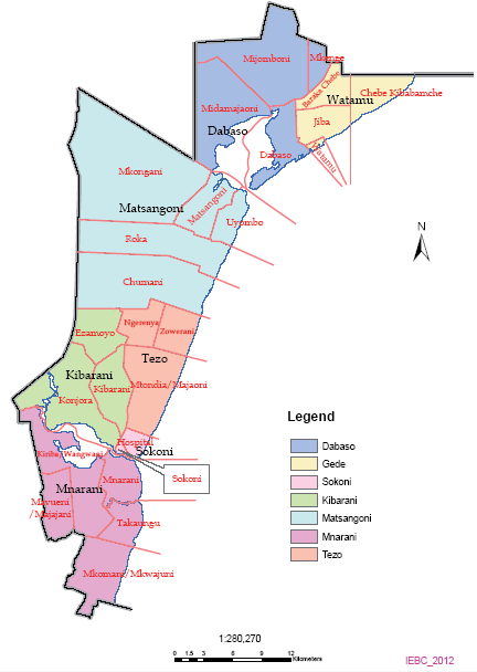 Kilifi North Constituency Map