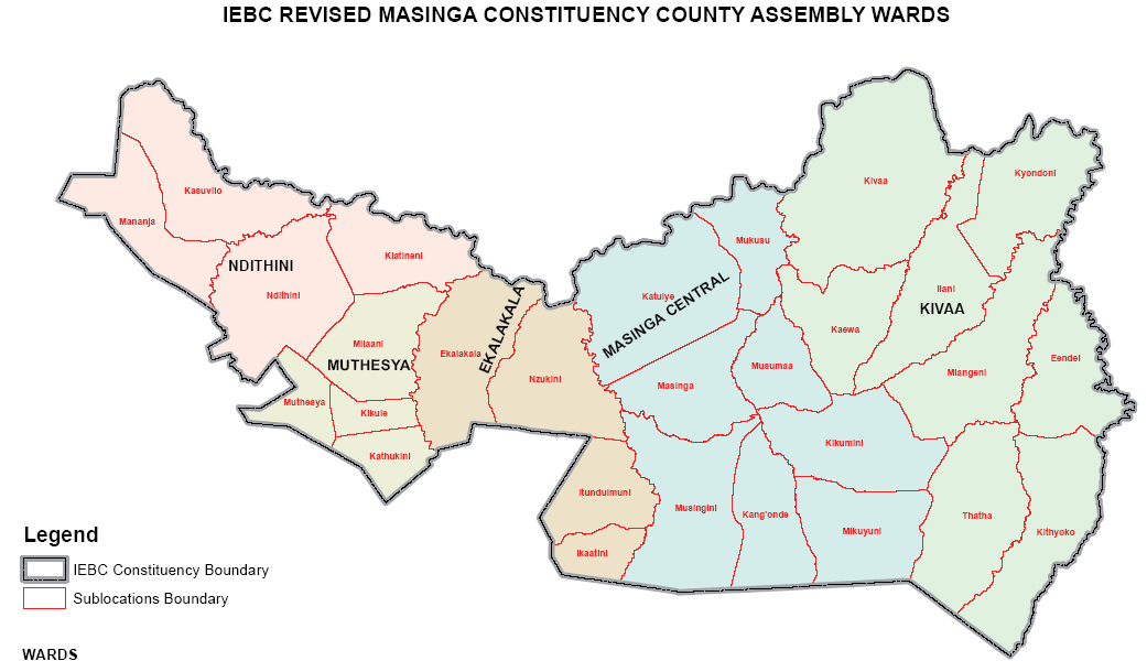 Masinga Constituency Map