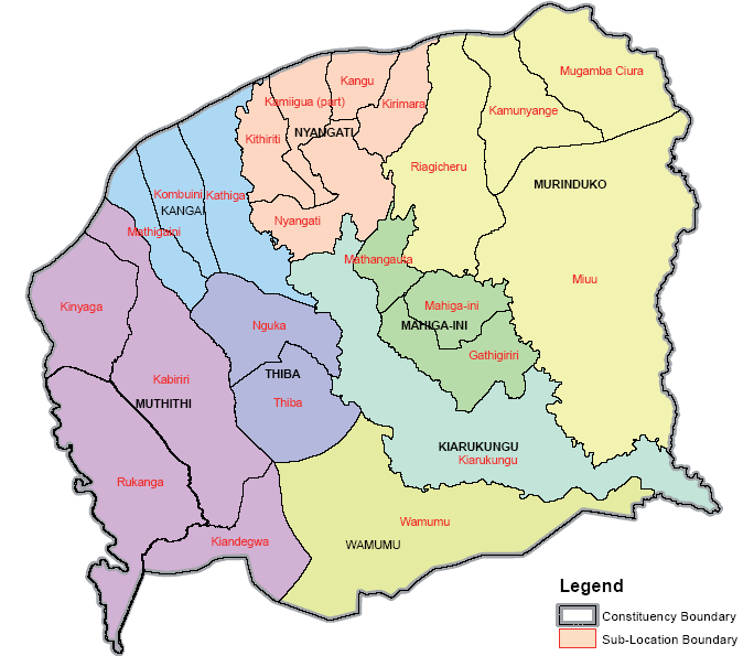 Mwea Constituency Map