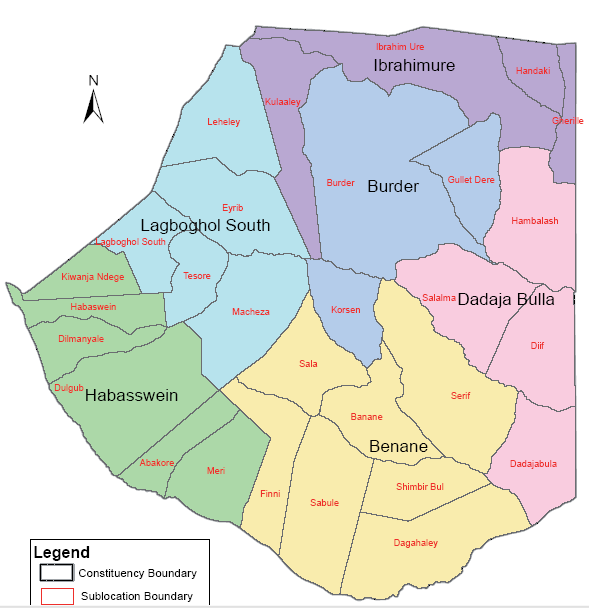 Wajir South Constituency Map