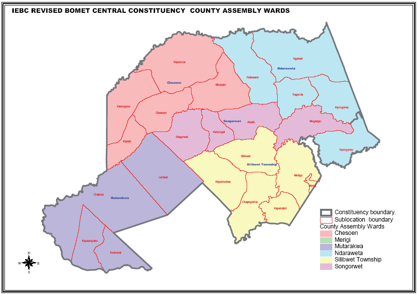Bomet County Map 3370