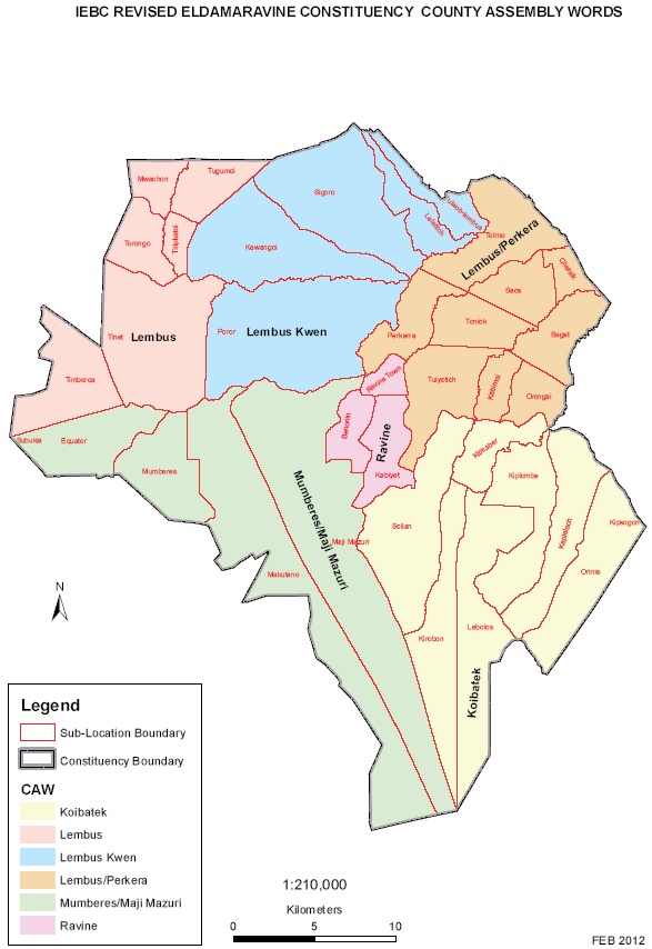 Eldama Ravine Constituency Map