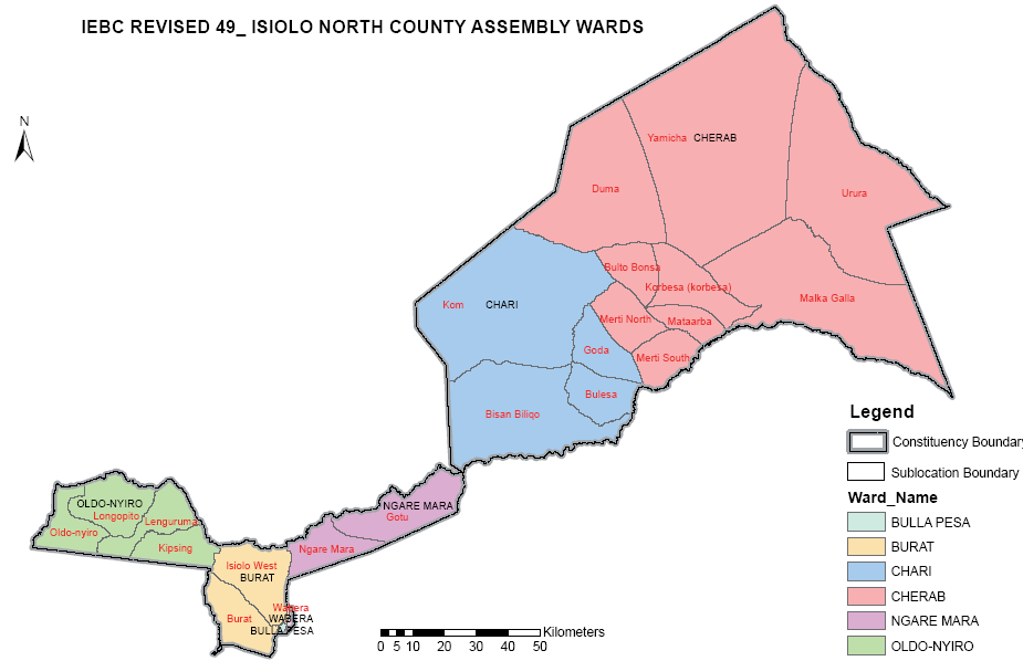 Isiolo North Constituency Map