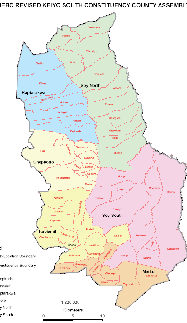 Keiyo South Constituency Map