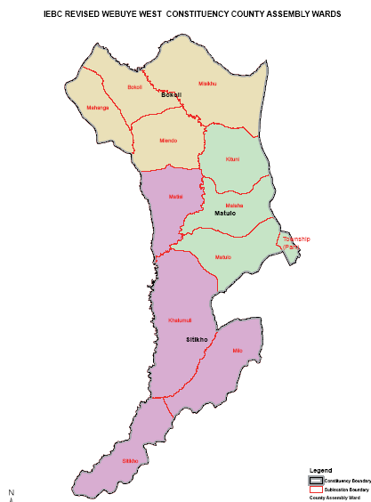 Webuye West Constituency Map