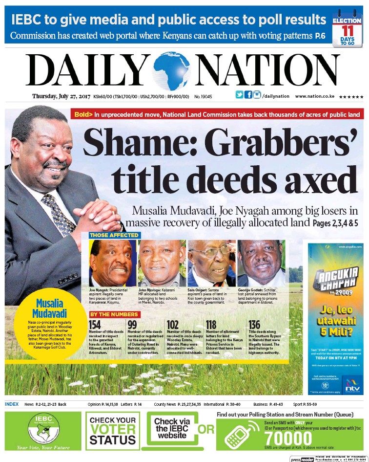 menneskelige ressourcer så meget glide Daily Nation Newspaper, Breaking News and Epaper - KenyaCradle